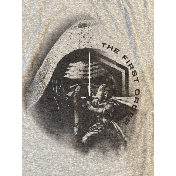 Disney Star Wars Shirt Mens XL Gray The First Order Kylo Ren Tee Movie Graphic - Picture 2 of 6
